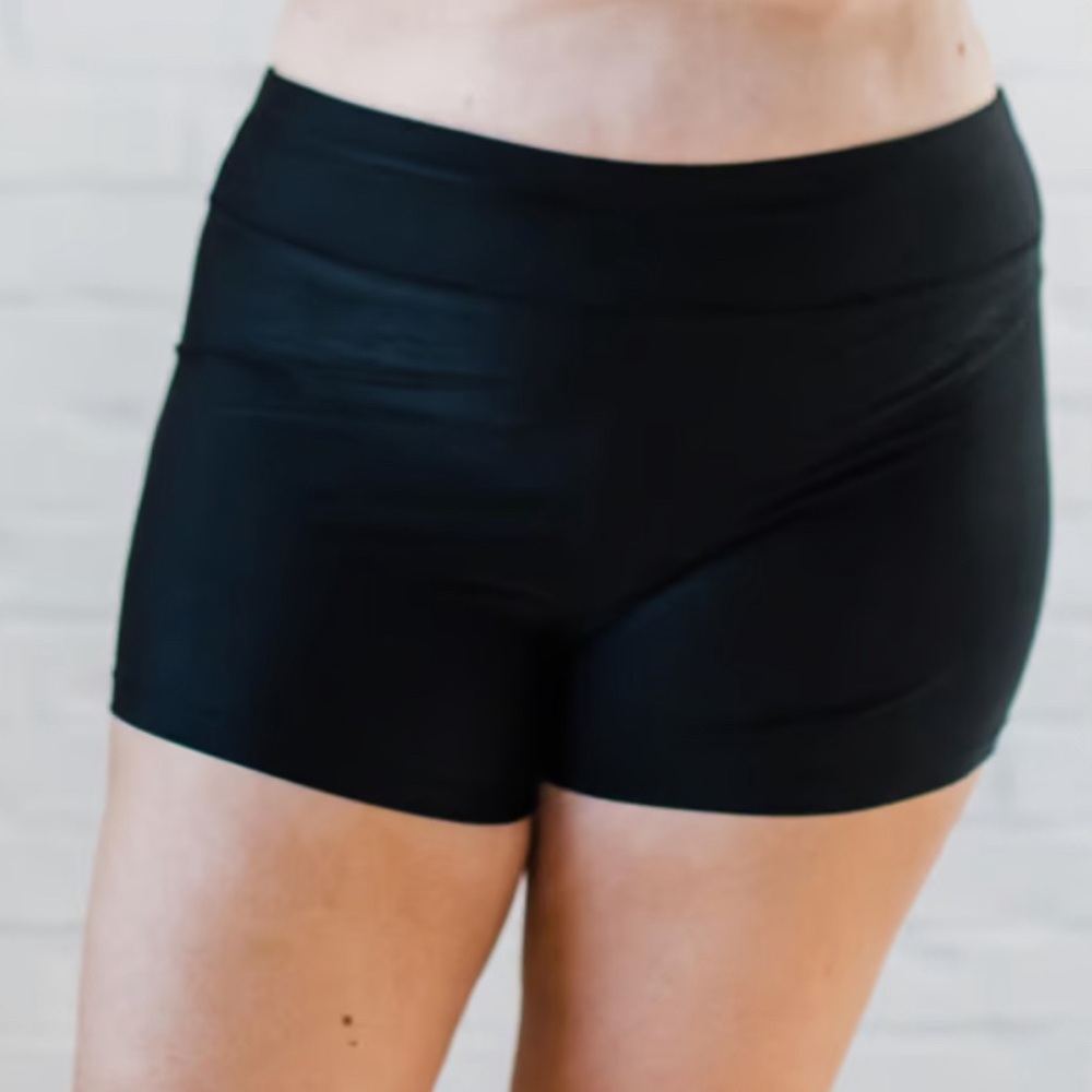 Modli High Waisted Black Swim Shorts